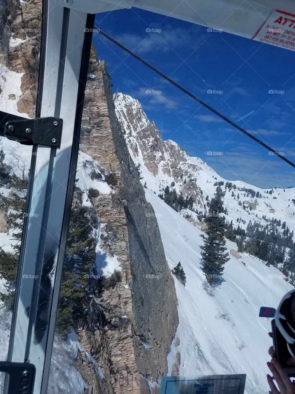 snowboarding in snow basin- view from the gondola.