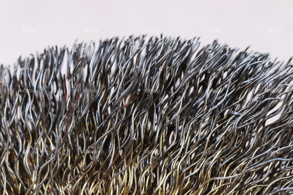 Wire wheel brush closeup