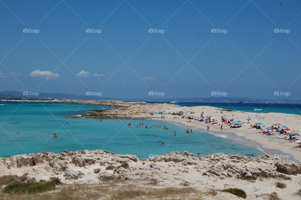 nice island of formentera blue.sea.and white sand