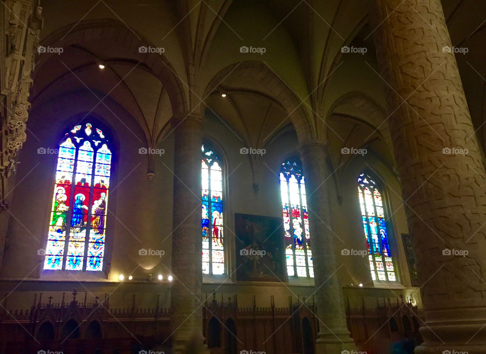 Church, Cathedral, Religion, No Person, Stained Glass