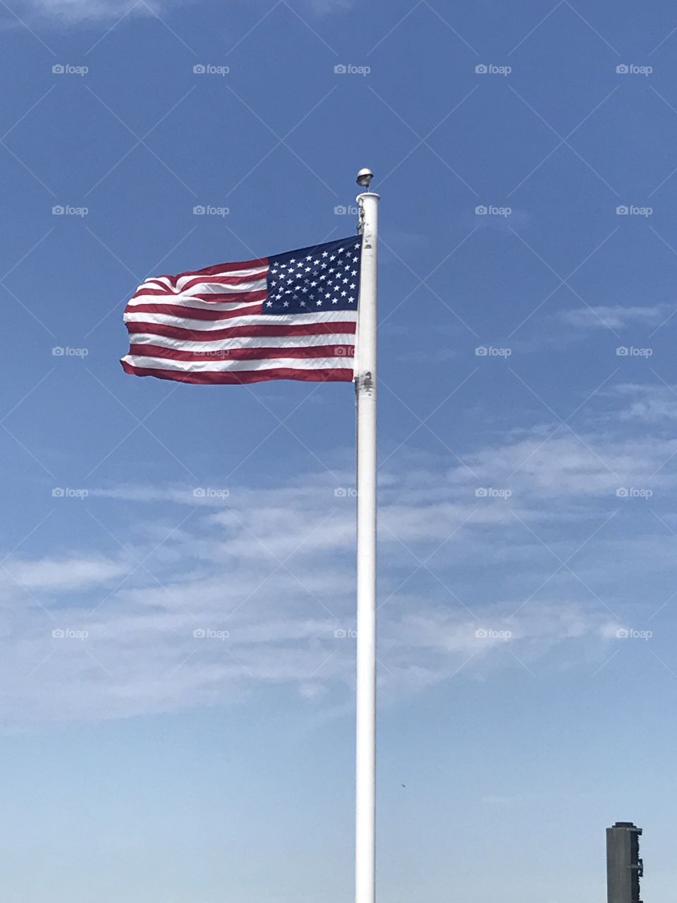 Flag, Pole, Wind, Patriotism, Sky