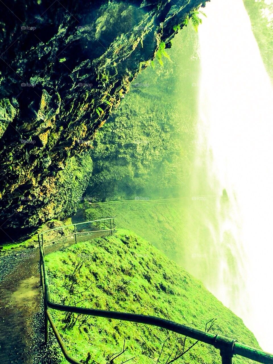 Behind the Falls