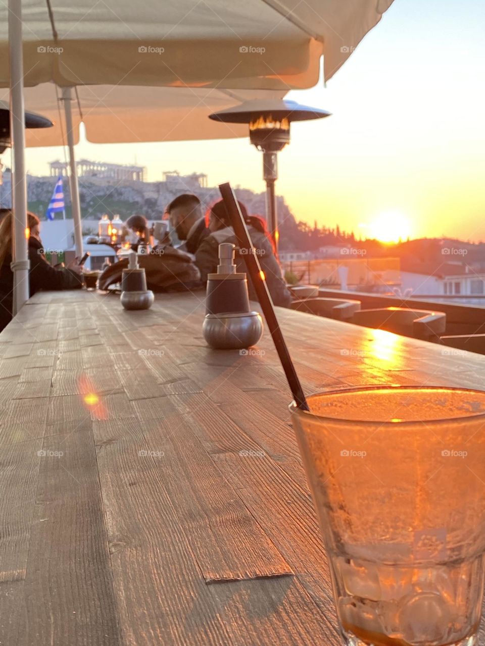 Greece coffee acropolis