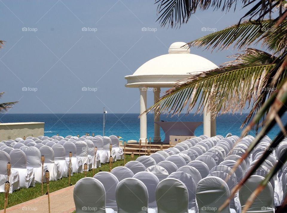 Beach ceremony gazebo