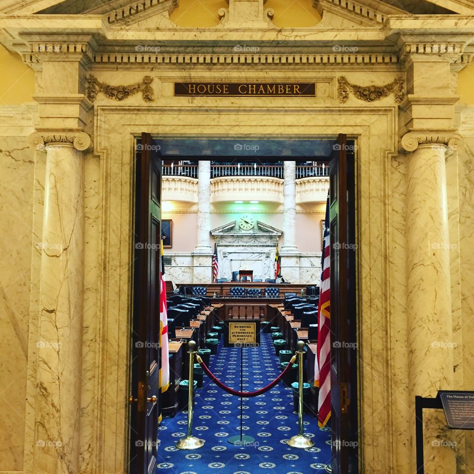 Capitol of Maryland House Chambers, Annapolis MD 2016