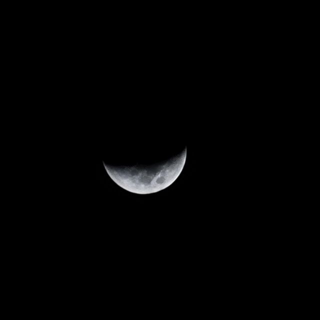 Quarter moon.