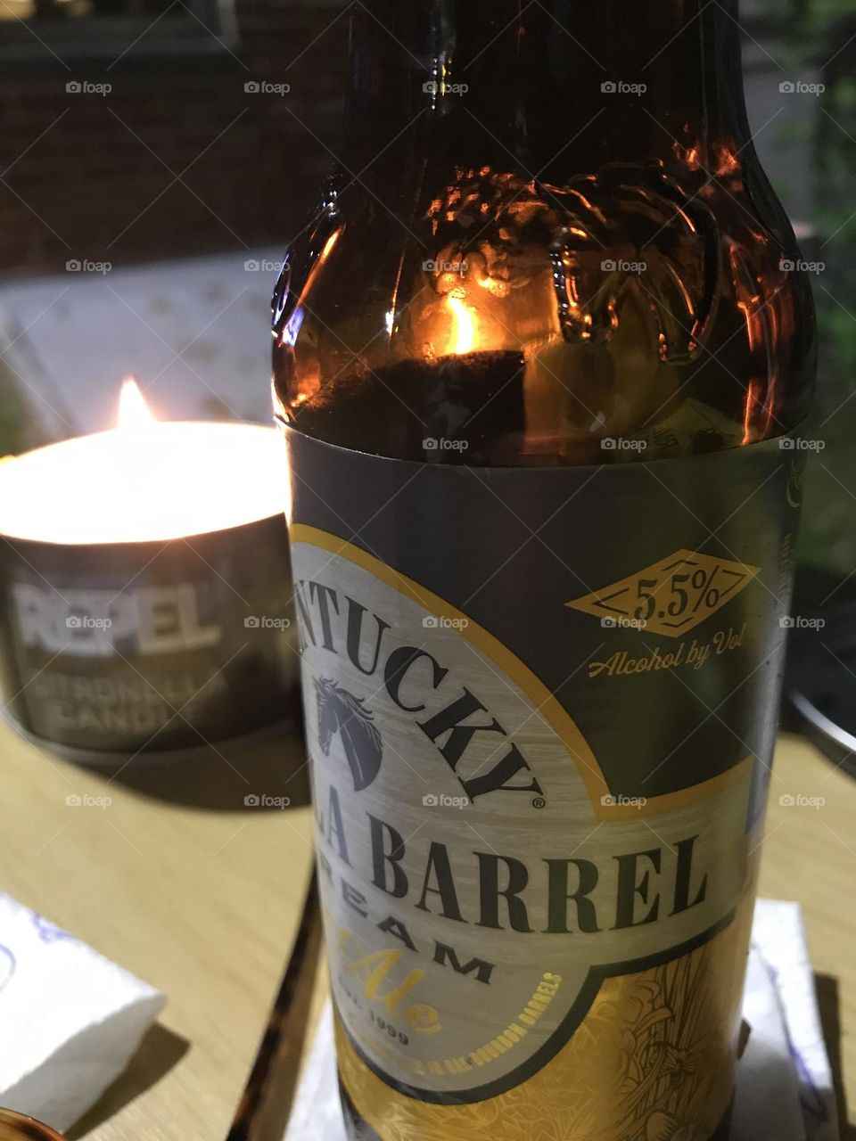 Beer citronella candle 