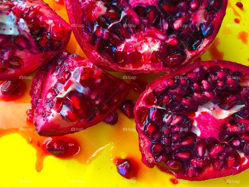 Juicy pomegranates