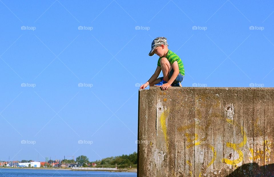 Boy enjoying the views