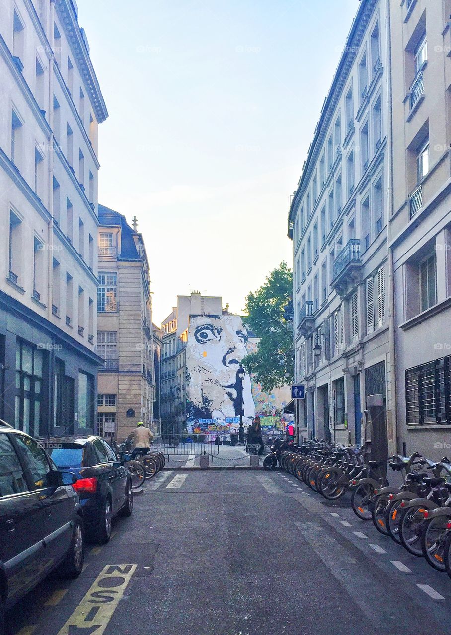 Bicycle and car parking area