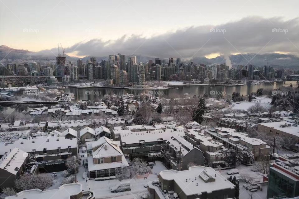 Morning after snow in Vancouver 