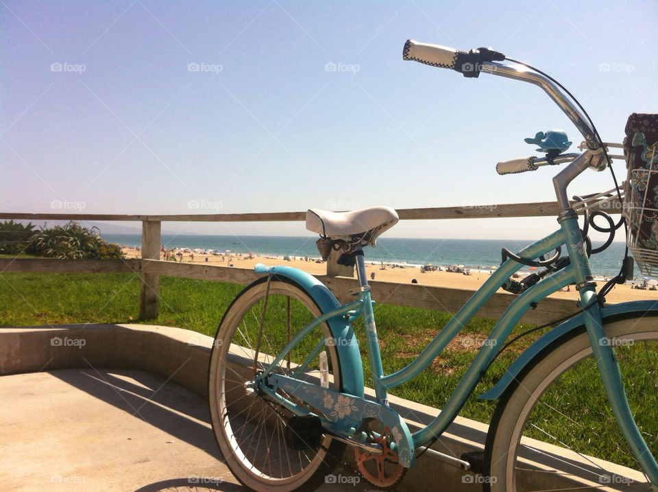 beach ocean bicycle sunny by 1beachgirl