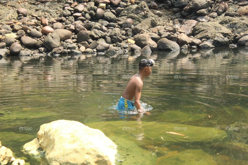 swim in the river
