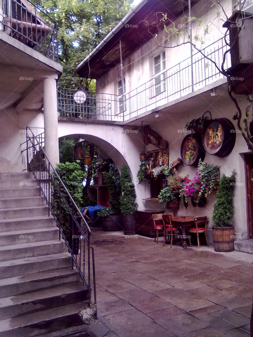 poland balcony old town cracow by chester29