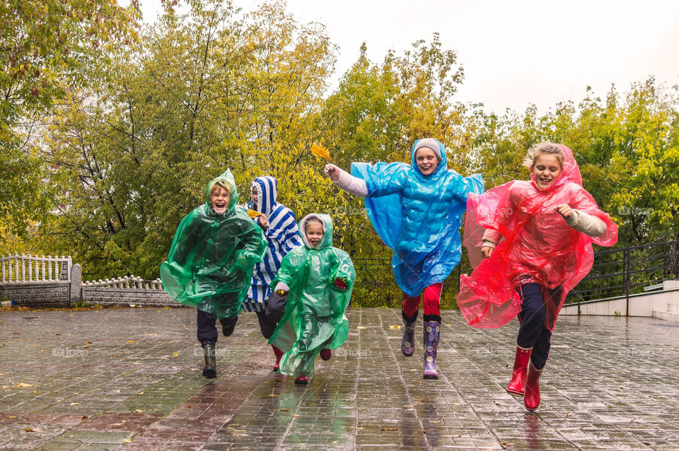 colorful raincoats