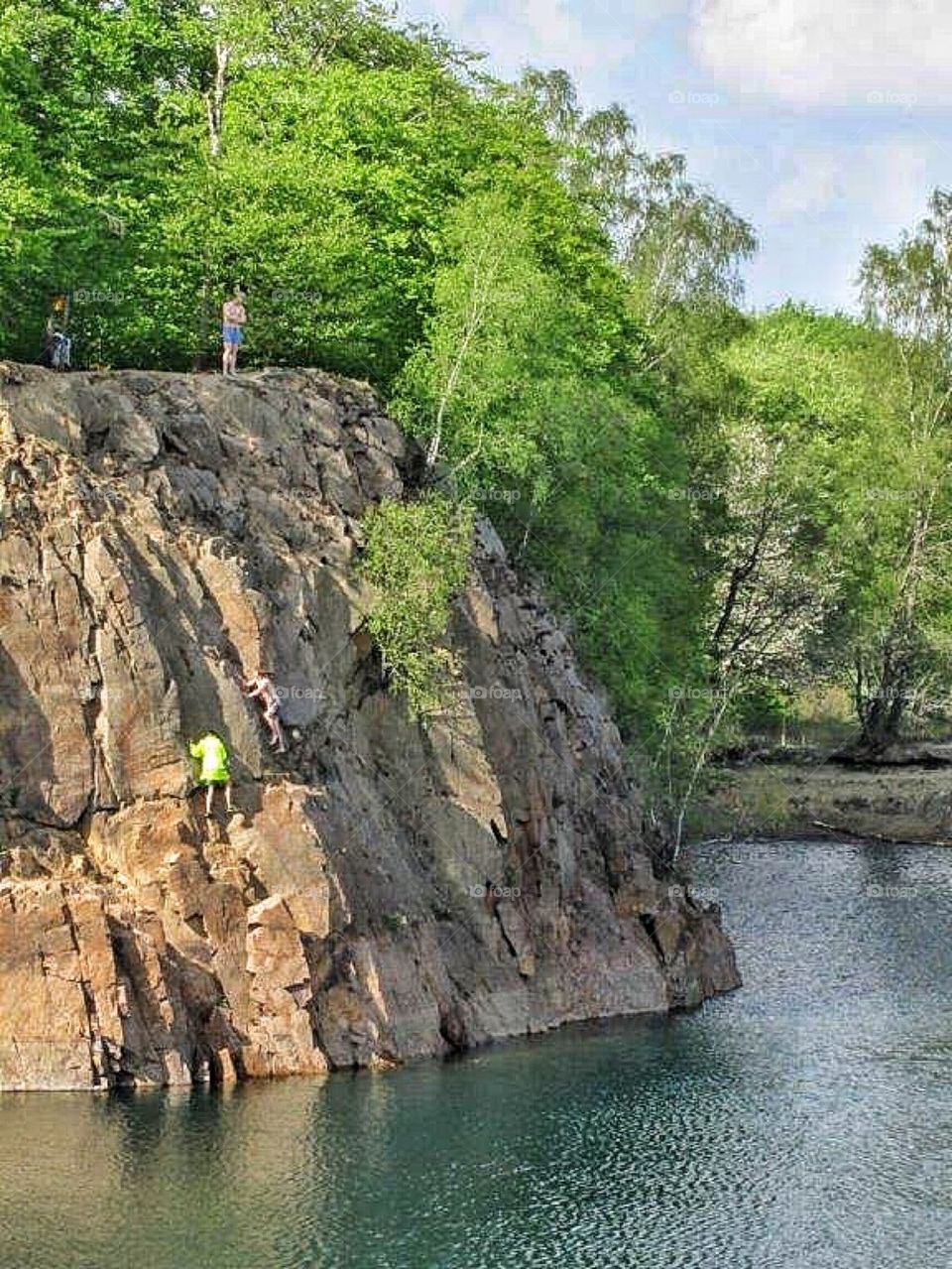 Exploring the quarry 