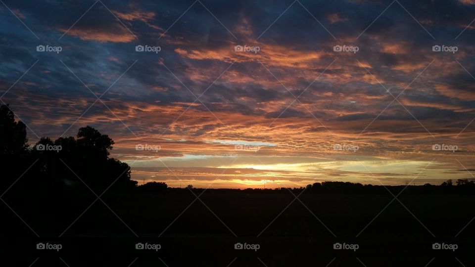 Sunset near Mississippi River