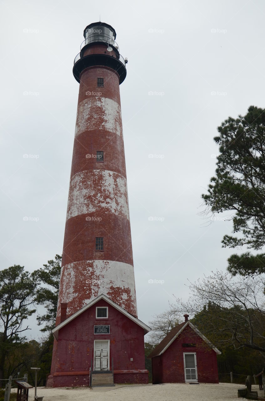 Low angle view of old light house