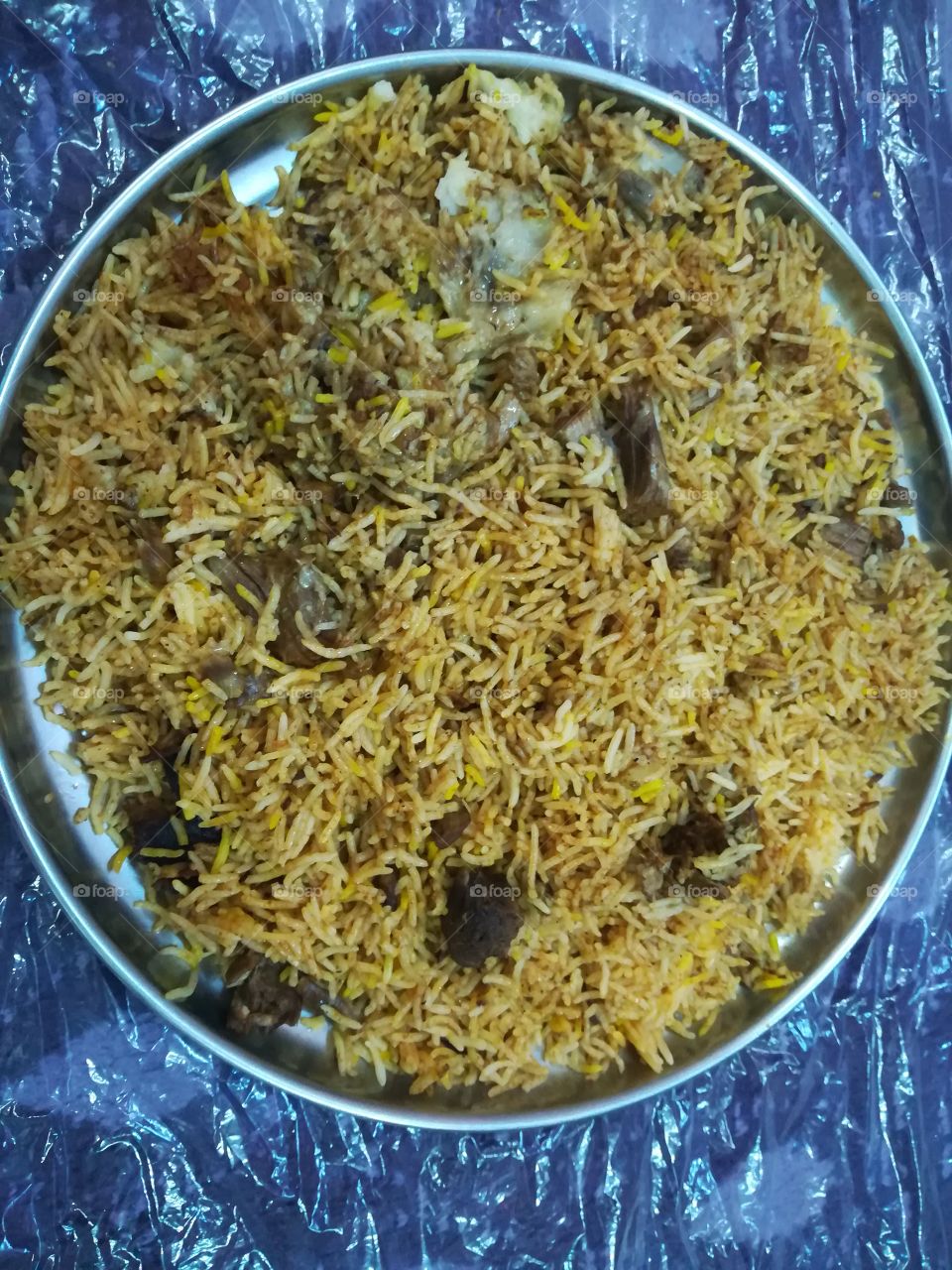 Traditional Saudi Arabian Afghanistan Kuwait Dubai dish Kabuli kabli Red Rice