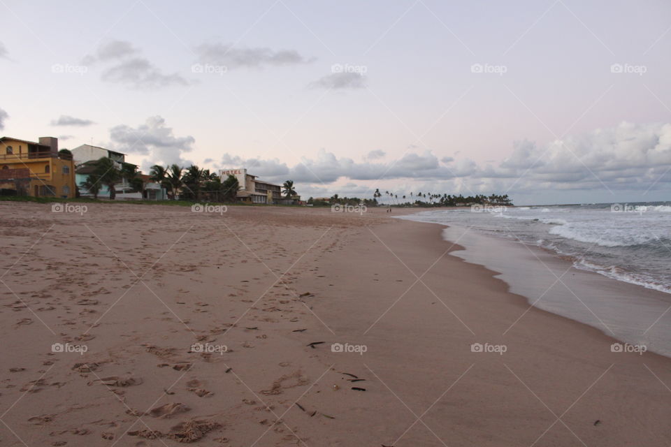 #sunset, #arembepe, #camaçari, #bahia, #brazil, #southamerica, #nature, #landscape, #sand, #beach, #clouds, #houses