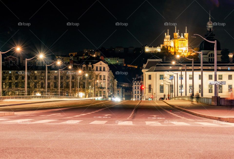 Lyon at night