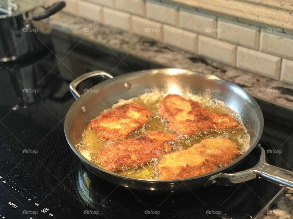 Yummy! Polish style chicken chops! 