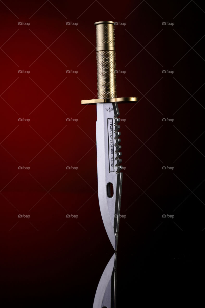 Dagger knife in dark background