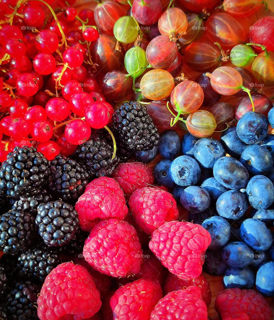 Explosion of color and flavor. Berries