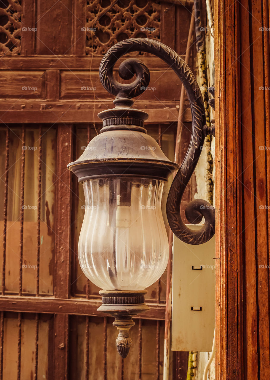 Wood, Wooden, Old, Vintage, Lamp