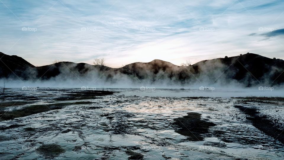 Steam Rising from Fumeroles