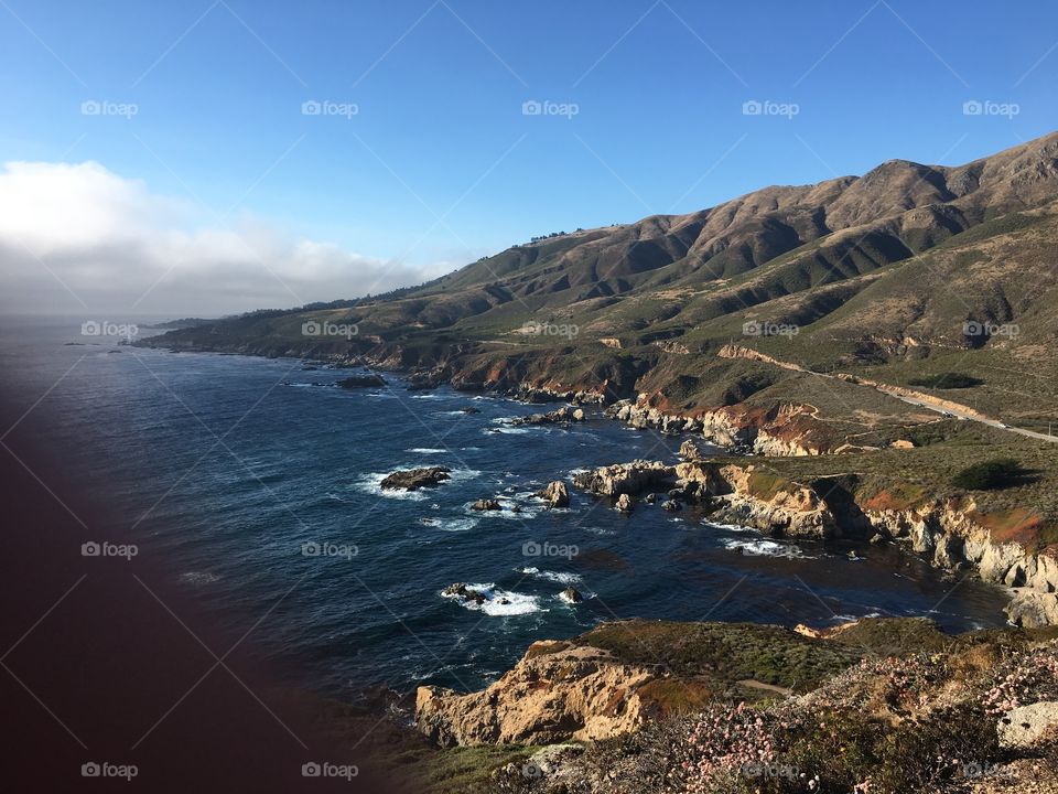 Travels off the coast and state park in California