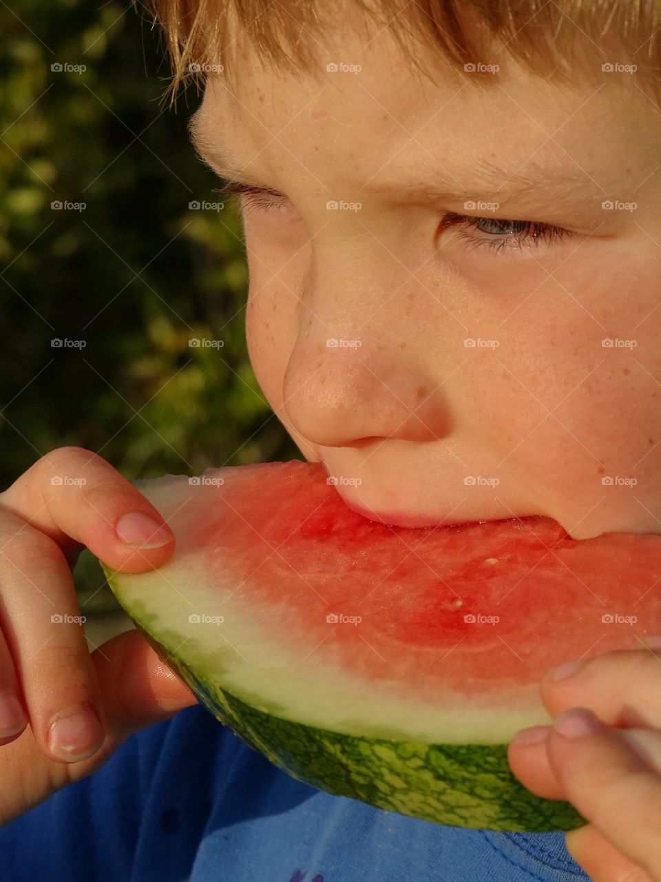 Eating Watermelon In Summer