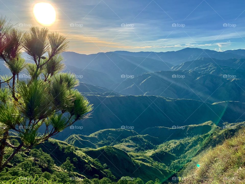 Sunrise over the mountains