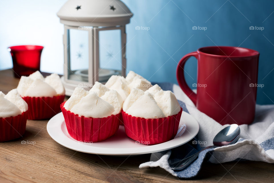 Thai traditional dessert:PuiFai (cotton wool cupcake)