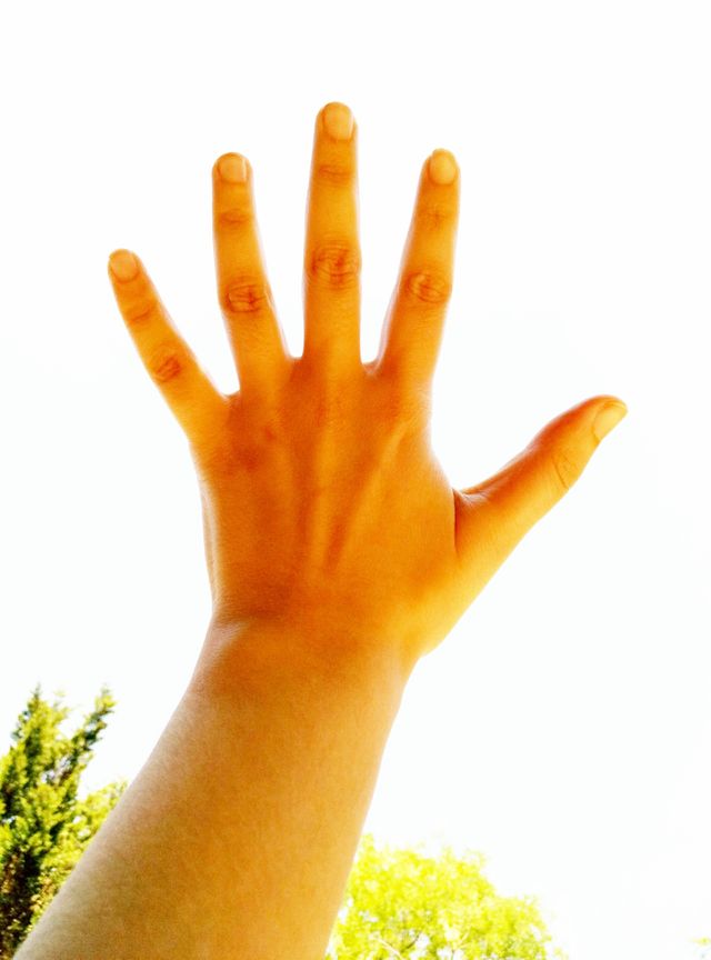 Hand in light