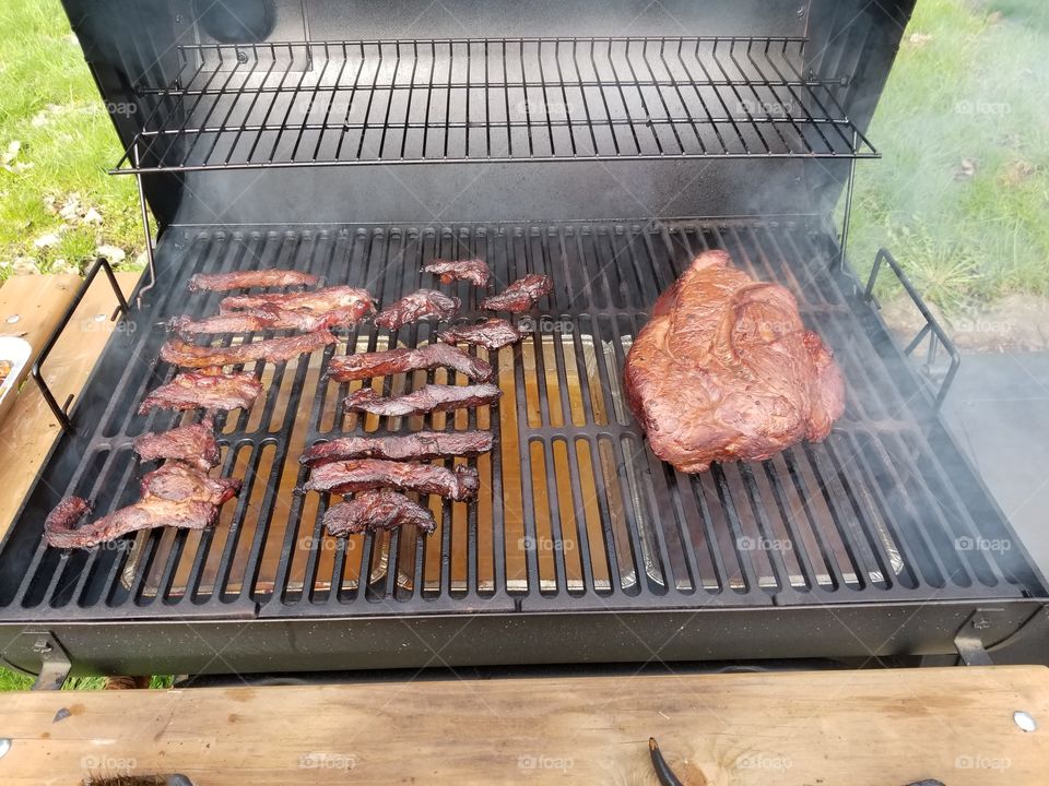 spring smoking a roast