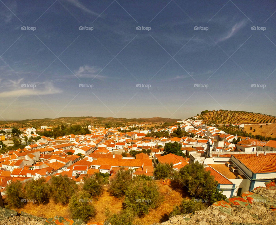 View of the city in Portugal, Alentejo district