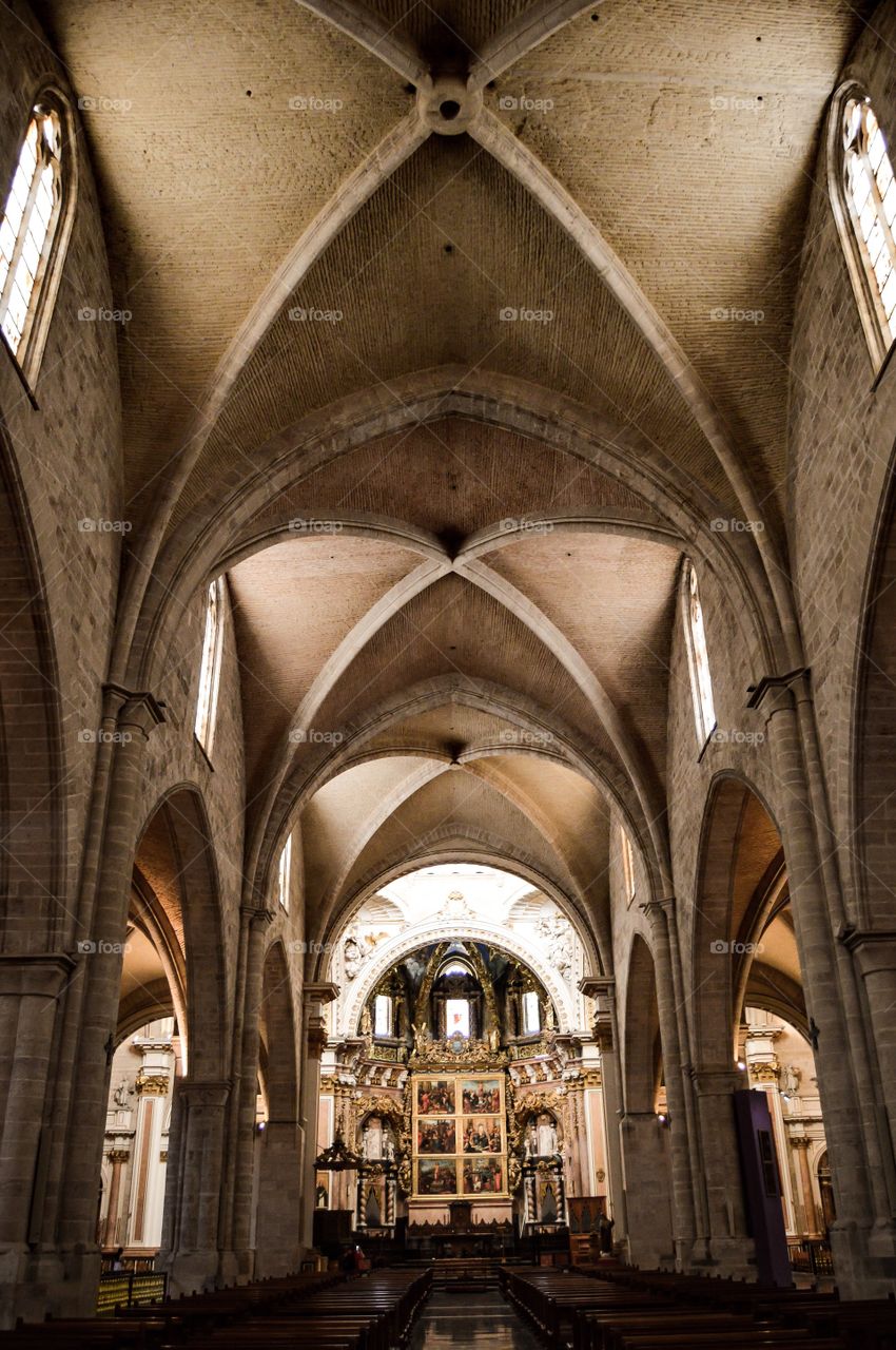 Catedral de Valencia. Nave Central de la Catedral de Valencia (Valencia - Spain)