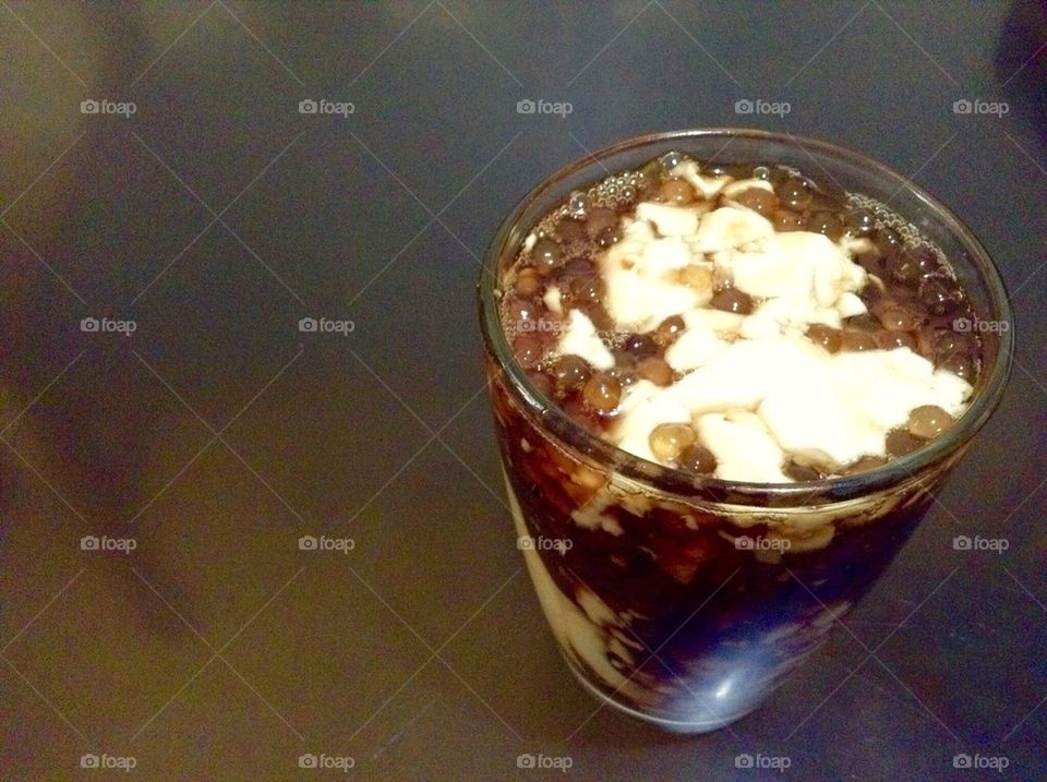 A glass of Taho