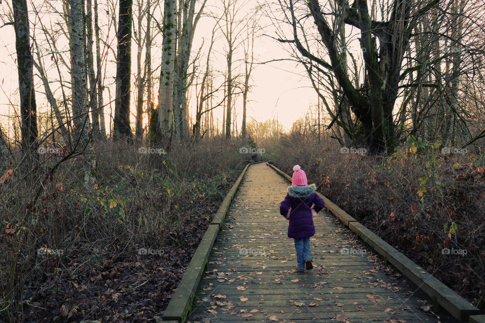 Hiking at Nisqually Refuge near Yelm, Washington state