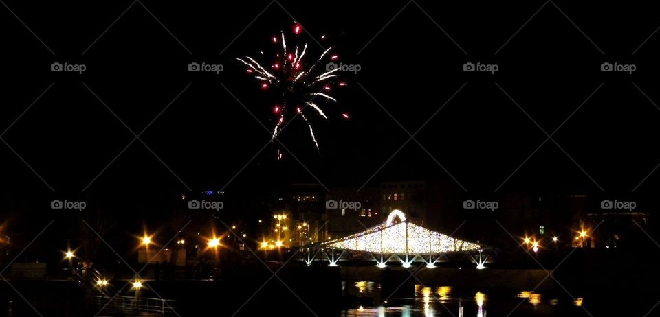 New year on a boat in Wroclaw