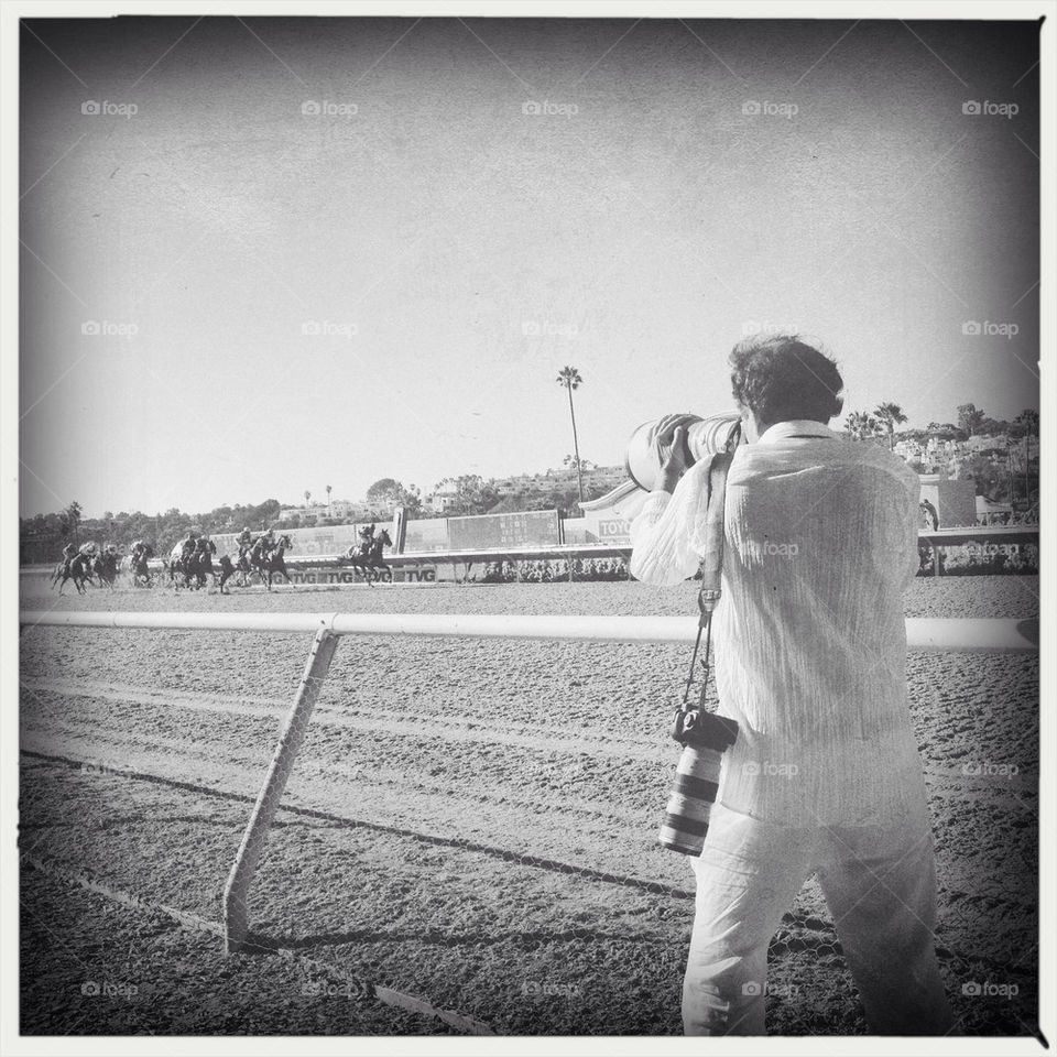 horse black and white track photo by gatoritis