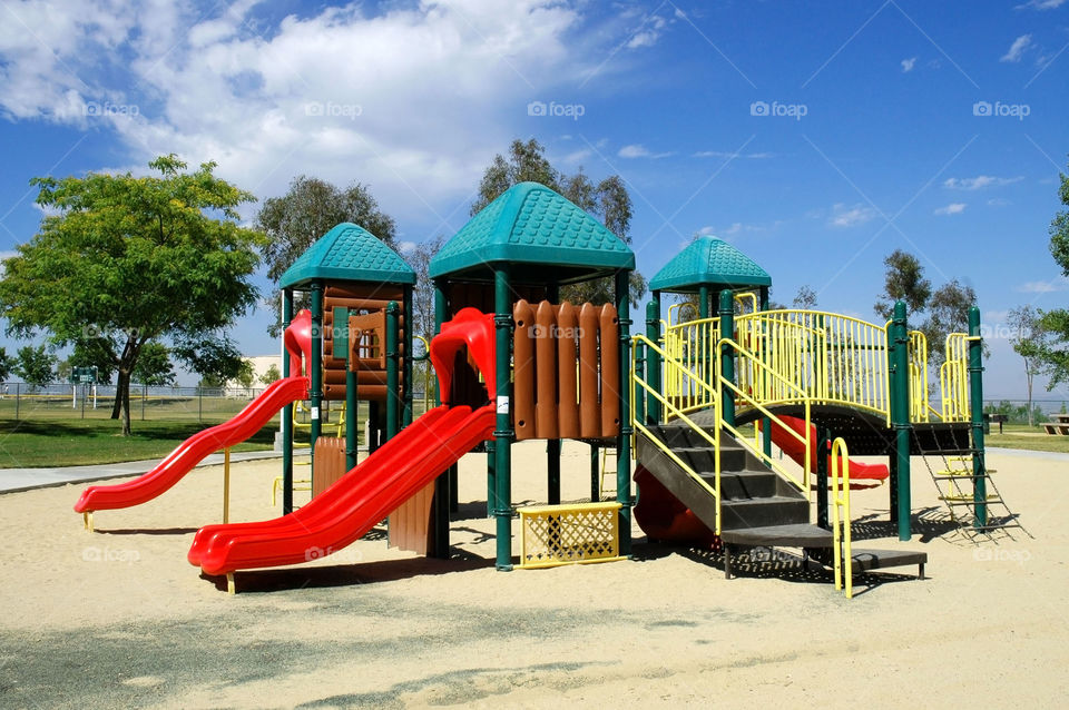 A children's playground. 