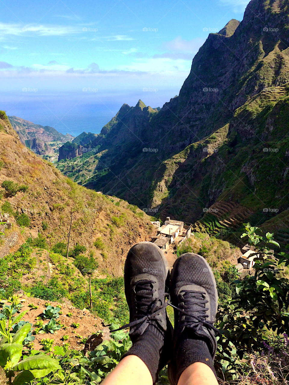 On top of the valley. Paul. Santo Antao. 