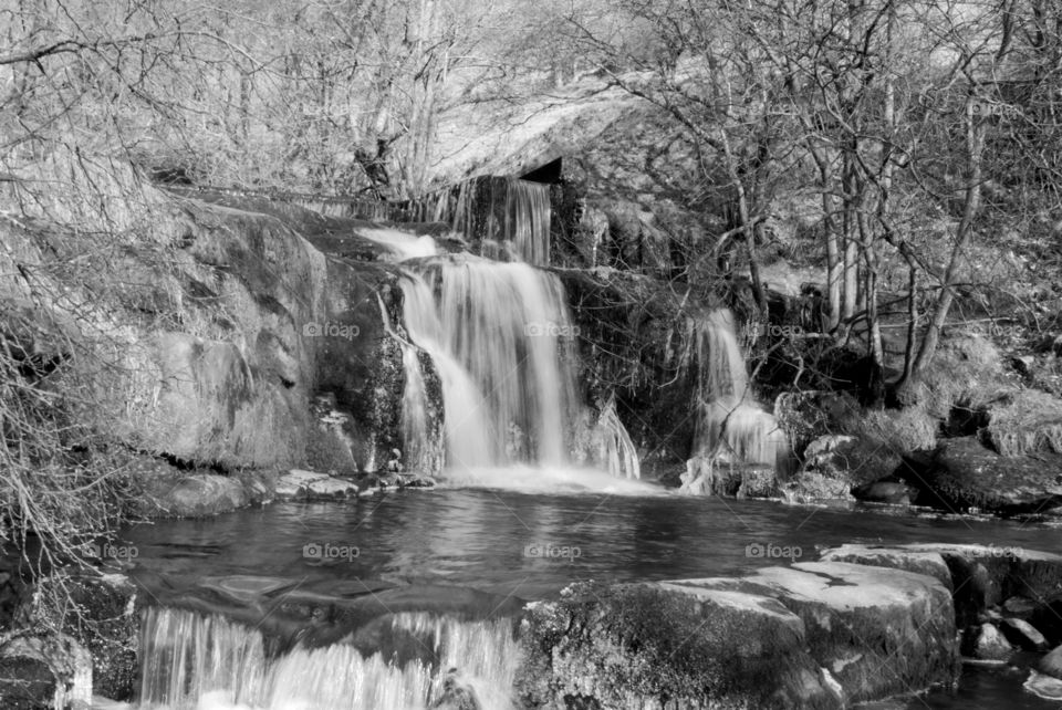 Waterfalls of Wales Black and White Gem