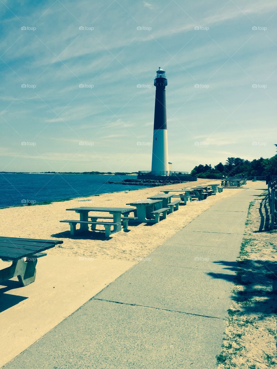 Jersey shore. Lighthouse