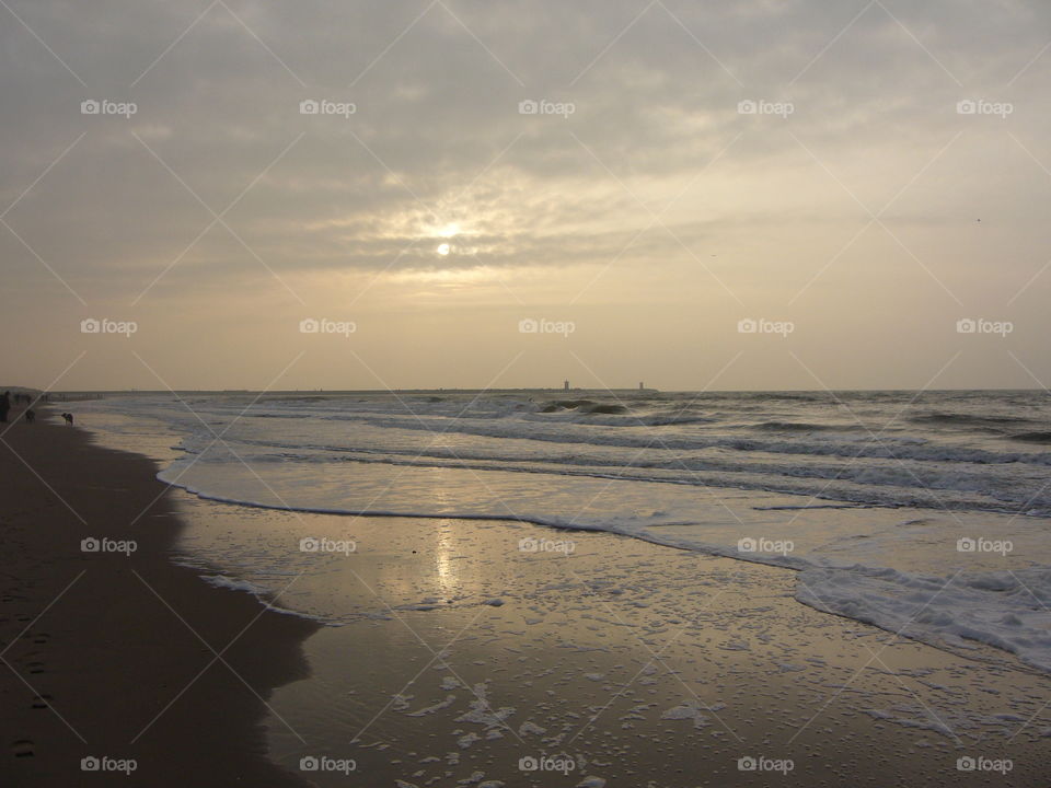 Water, Sunset, Beach, Sea, Ocean