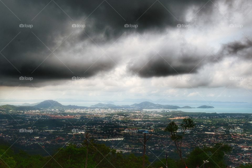 Clouds, rain or storm  At Phuket, Thailand
