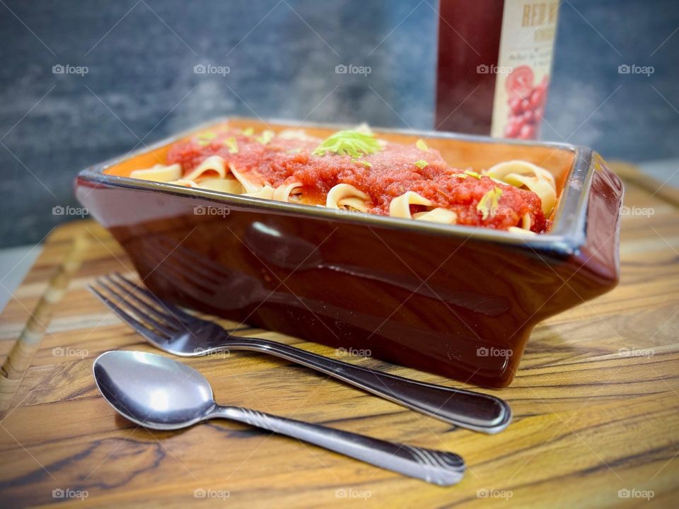 Delicious homemade spaghetti 