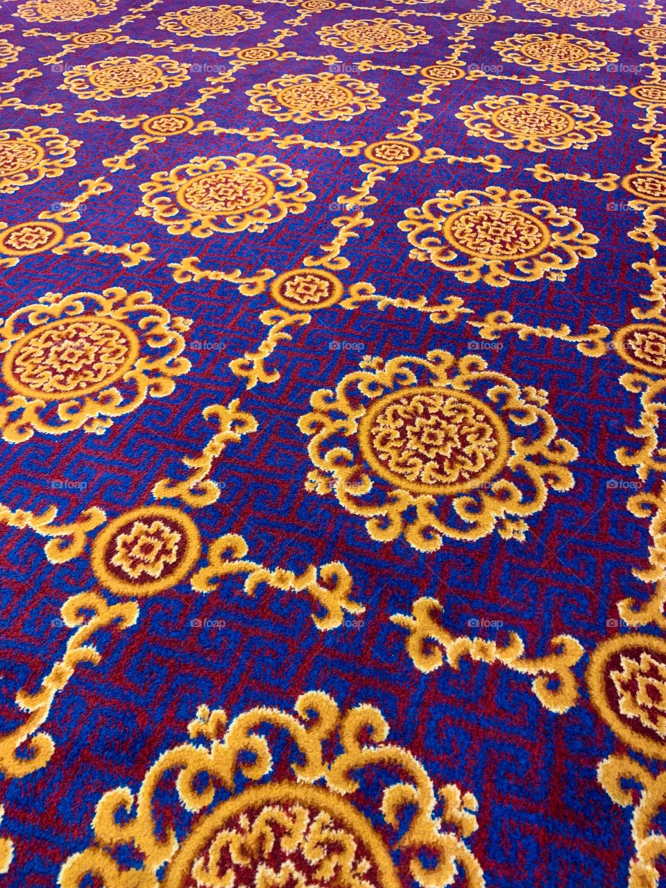 This rectangular square carpet was found in our local hotel. Such beautiful colours make an awesome pattern